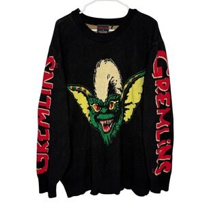Killstar x Gremlins Stripe Graphic Knit Sweater Black Mens 4XL Limited Edition